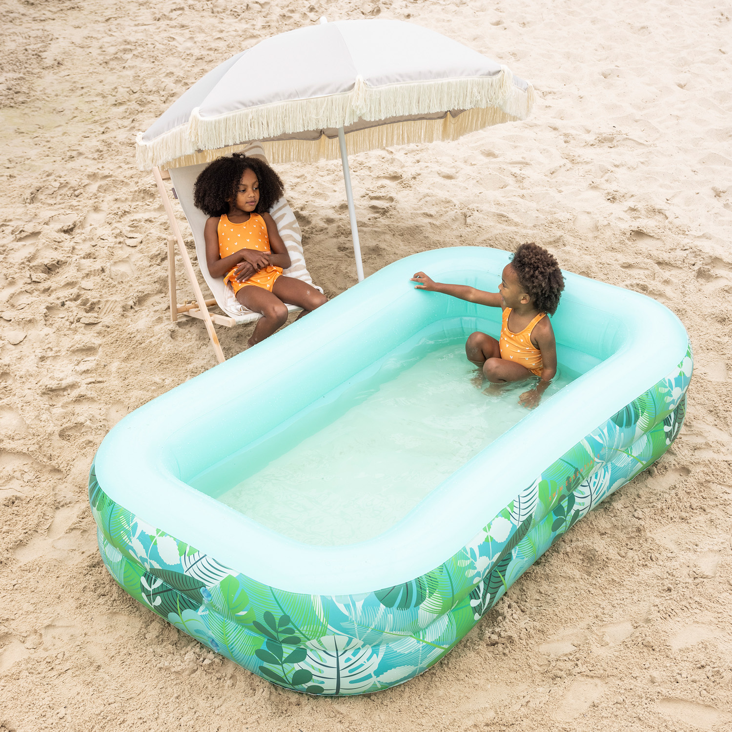 Swim Essentials | Kinderpool 210cm | Green Tropical