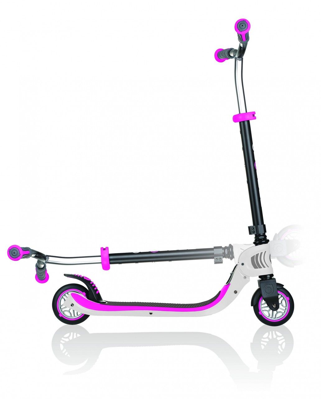 Globber Scooter | Flow 125mm | Foldable | Weiss-Pink