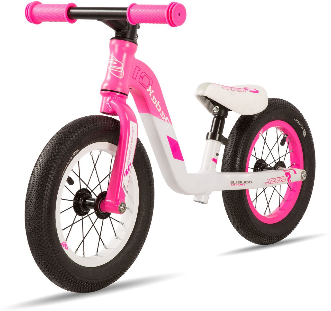 S'COOL Laufrad / Zweirad | PedeX 1 | Pink-weiss