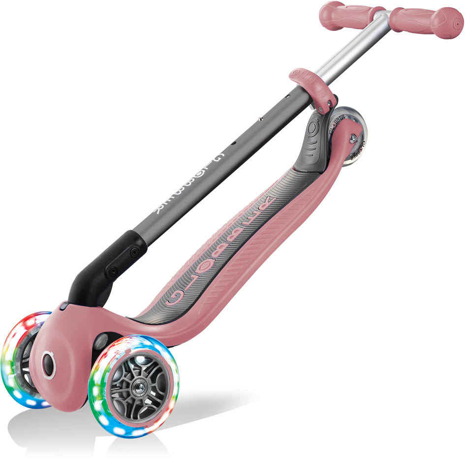 Globber Trottinett | Primo Foldable Lights | Anodized T-Bar | Pastel pink