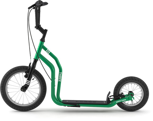 Yedoo Scooter mit Lufträder | Three | Grün
