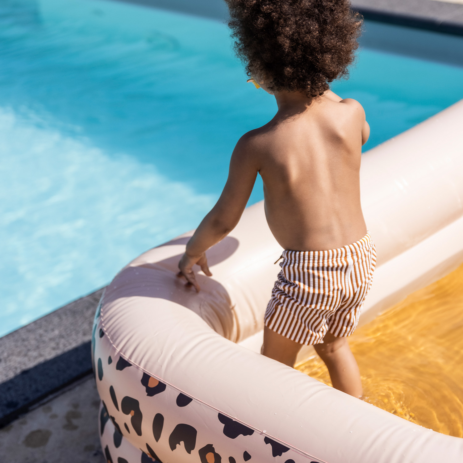 Swim Essentials | Kinderpool 210cm | Beige Leopard