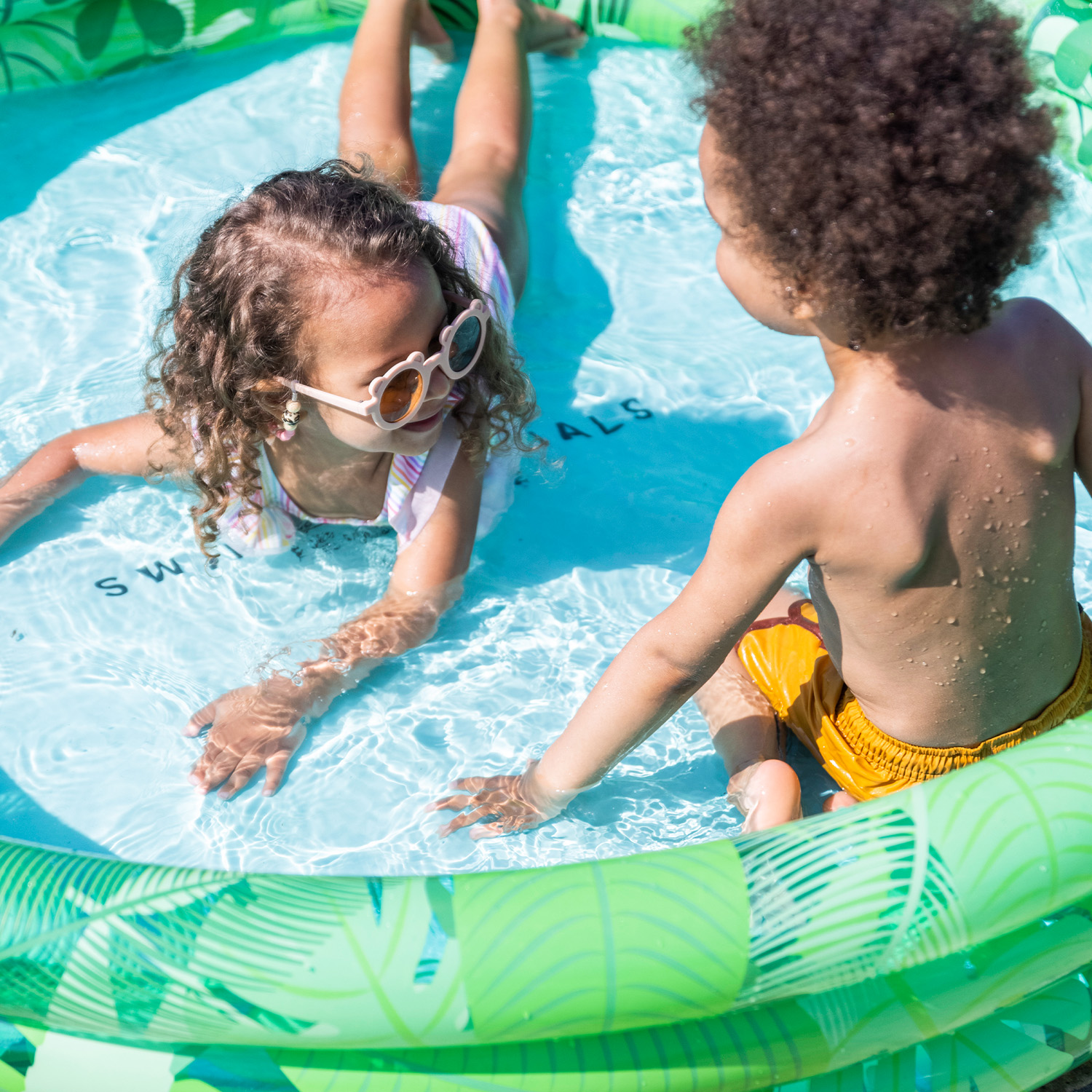 Swim Essentials | Baby Pool 150cm | Green Tropical
