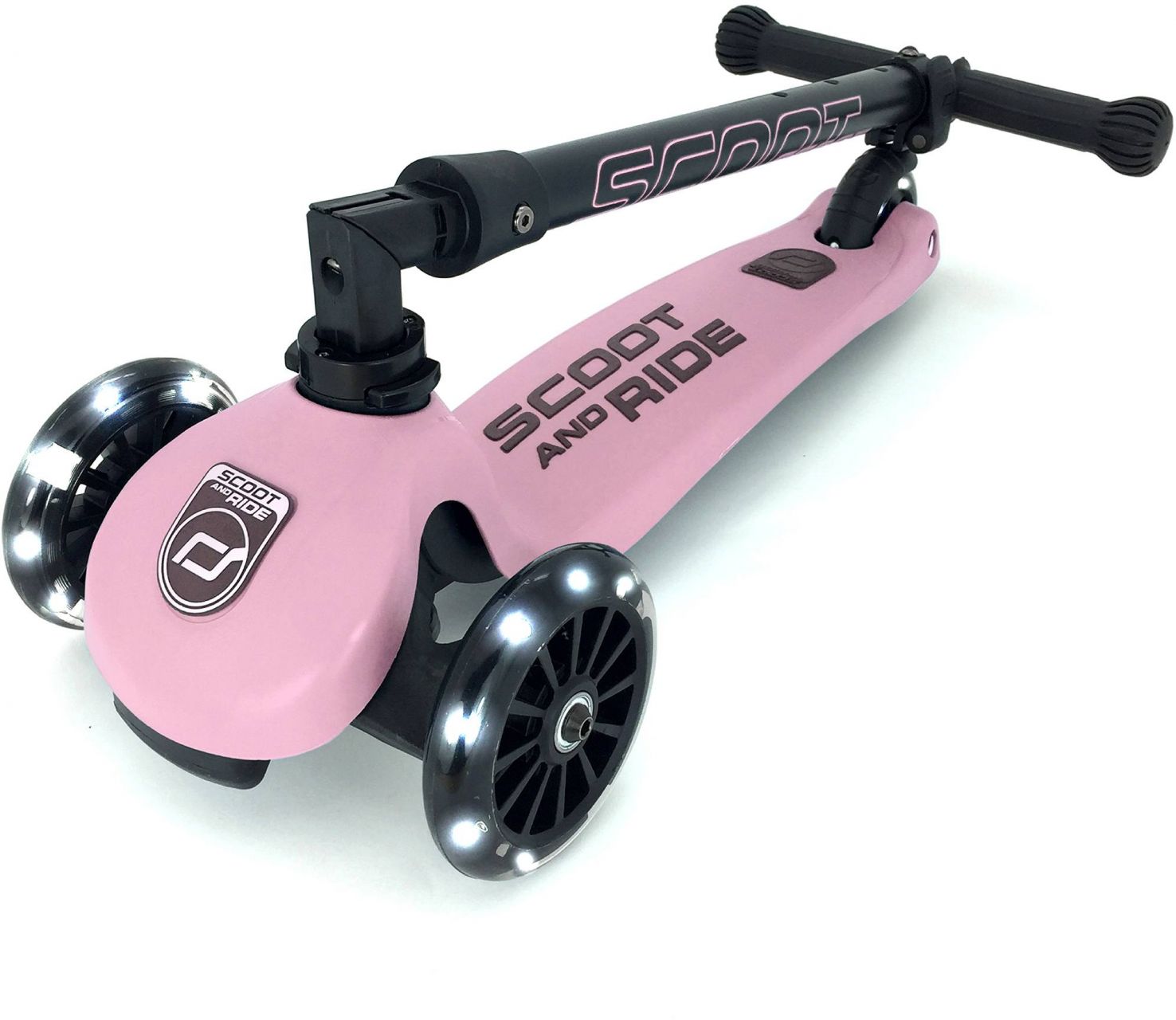Scoot and Ride Mini Scooter | Highwaykick 3 LED | Rose