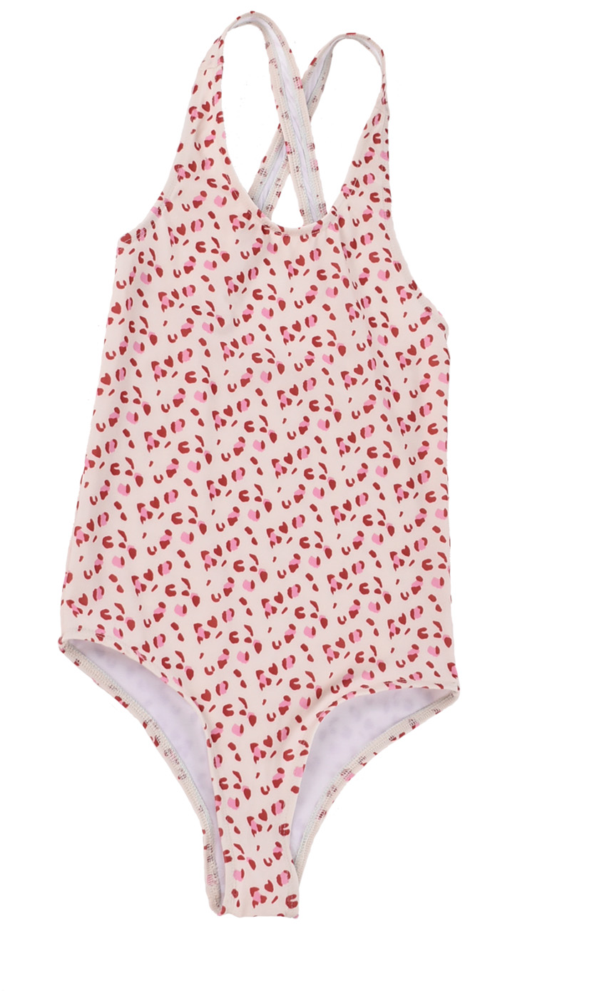 Swim Essentials | Badeanzug Mädchen 62/68 | Pink Leopard