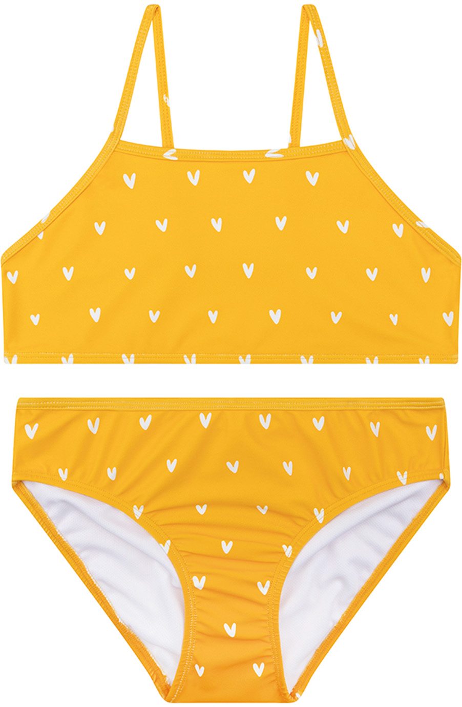 Swim Essentials | Bikini Mädchen 110/116 | Orange Hearts