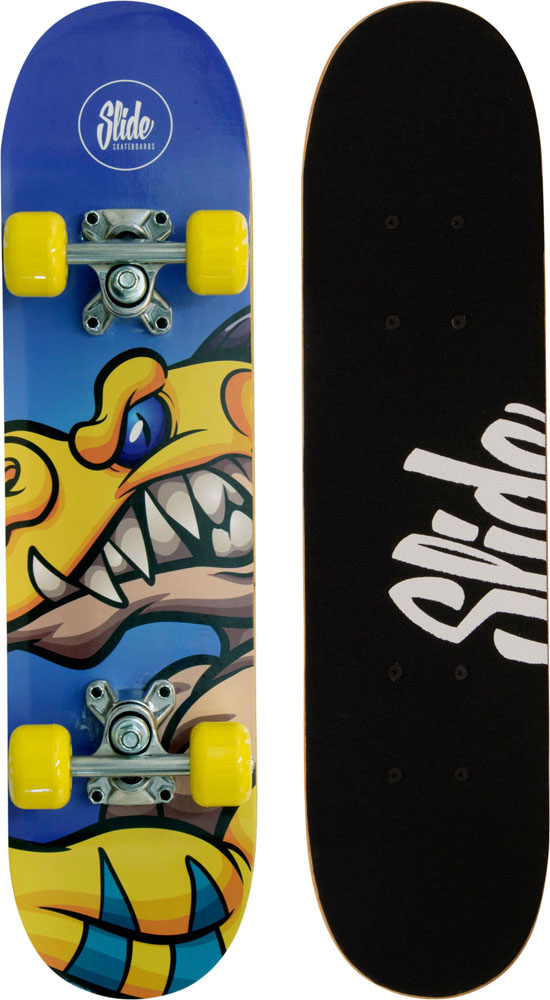 Slide | Skateboard | 24-Zoll | Yellow Dinosaur