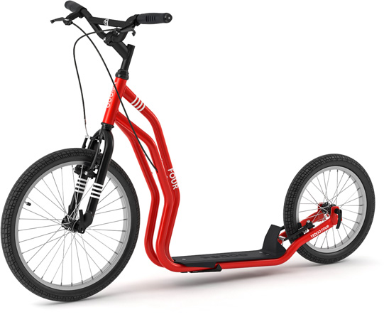 Yedoo Scooter mit Lufträder | Four | Rot