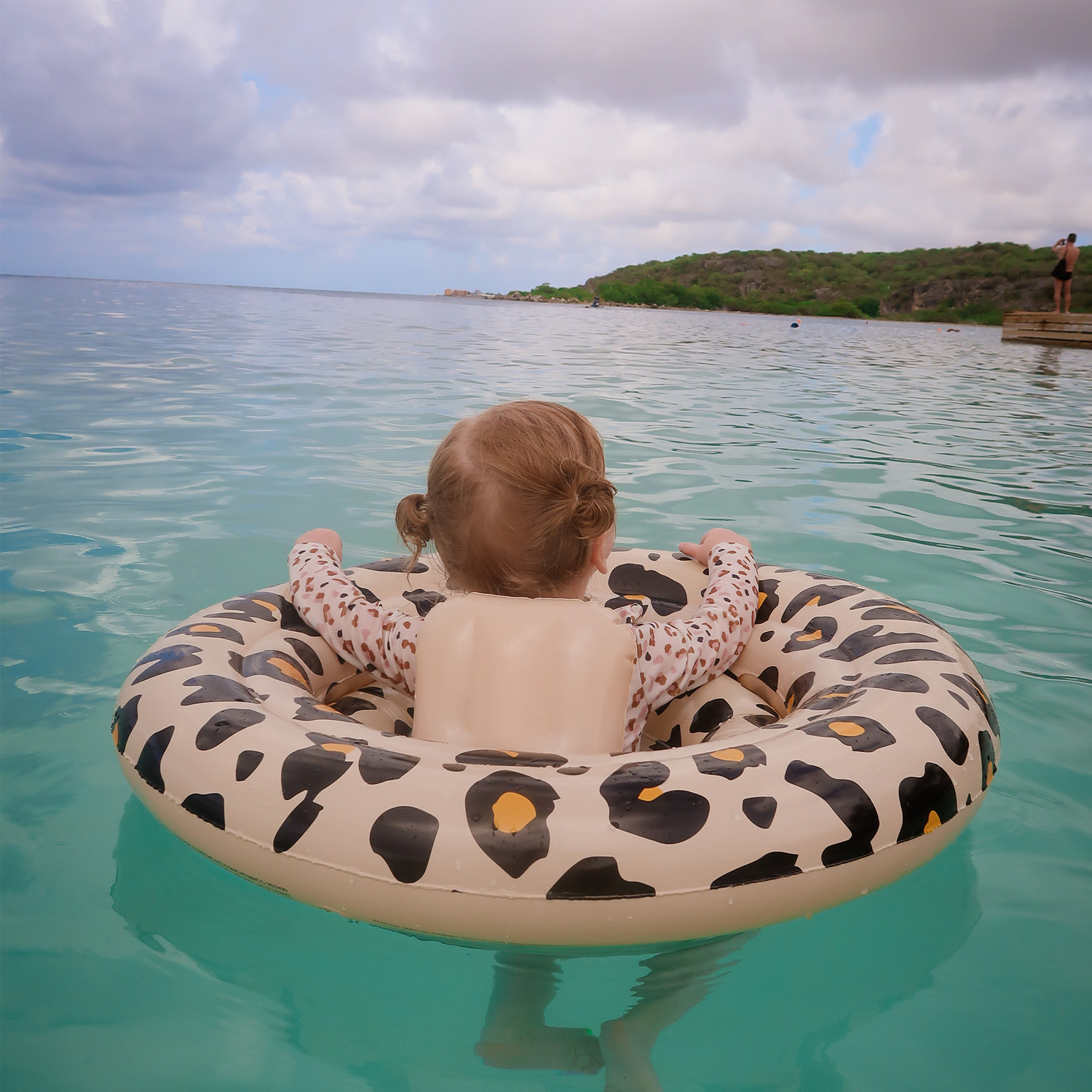Swim Essentials | Baby-Schwimmsitz 0-1 Jahre | Beige Leopard